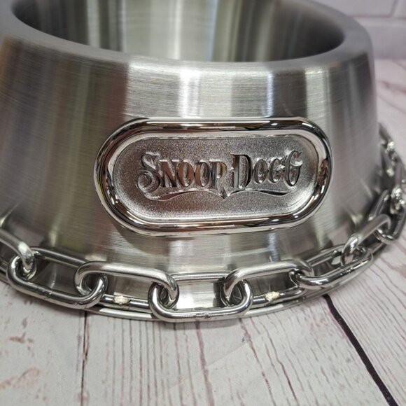 Snoop Doggie Doggs - Deluxe Off The Chain Pet Bowl - Chrome  5 Cups NIB - Picture 2 of 7